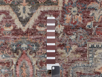 Red 5'10" x 9'0" Tribal Hand knotted Wool Rug - Sku: O090804
