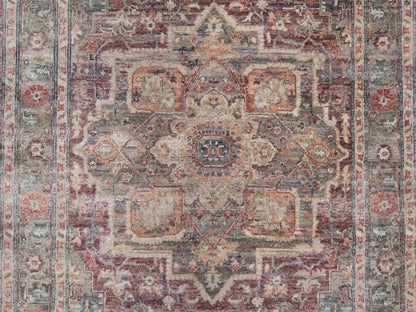 Red 5'10" x 9'0" Tribal Hand knotted Wool Rug - Sku: O090804