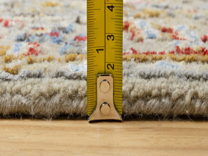 Transitional hand-knotted wool rug in Beige, 2'7" x 22'0", SKU O090815