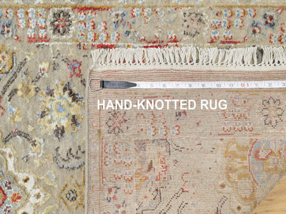 Transitional hand-knotted wool rug in Beige, 2'7" x 22'0", SKU O090815