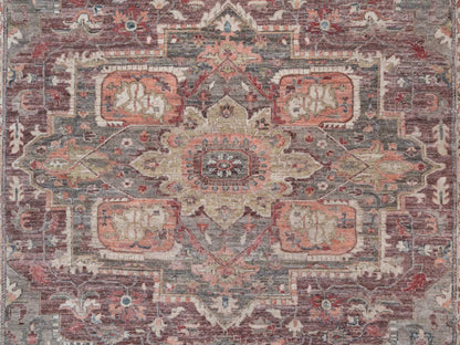 Red 12'0" x 15'2" Tribal Hand knotted Wool Rug - Sku: O090824