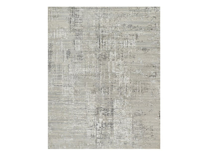 Grey 8'0" x 10'2" Modern / Contemporary Hand knotted Wool Rug - Sku: O090830
