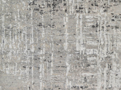 Grey 8'0" x 10'2" Modern / Contemporary Hand knotted Wool Rug - Sku: O090830
