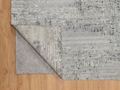 Modern / Contemporary hand-knotted wool rug in Gray, 8'1" x 8'0", SKU O090835