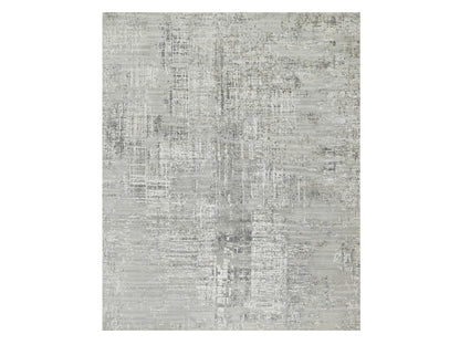 Modern / Contemporary hand-knotted wool rug in Gray, 12'0" x 14'9", SKU O090837