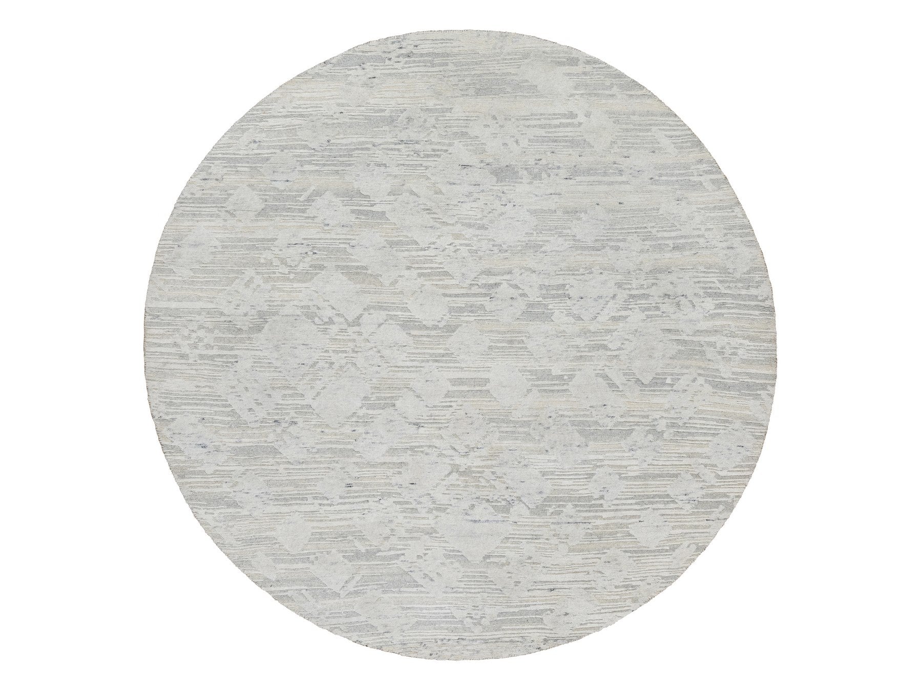 Modern / Contemporary hand-knotted wool rug in Gray, 6'0" x 6'0", SKU O090839