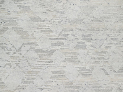 Grey 6'0" x 6'0" Modern / Contemporary Hand knotted Wool Rug - Sku: O090839