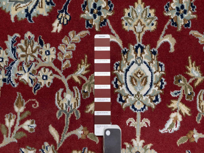Red 8'9" x 12'0" Traditional Hand knotted Wool/Silk Rug - Sku: O090869