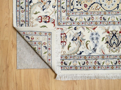 Ivory 9'9" x 13'9" Fine Oriental Hand knotted Wool/Silk Rug - Sku: O090871