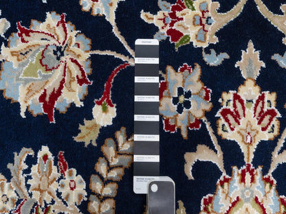Blue 9'8" x 14'1" Fine Oriental Hand knotted Wool/Silk Rug - Sku: O090899