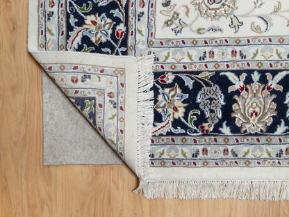 Ivory 8'7" x 12'0" Fine Oriental Hand knotted Wool/Silk Rug - Sku: O090900