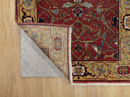 Red 2'7" x 18'2" Traditional Hand knotted Wool Rug - Sku: O090915