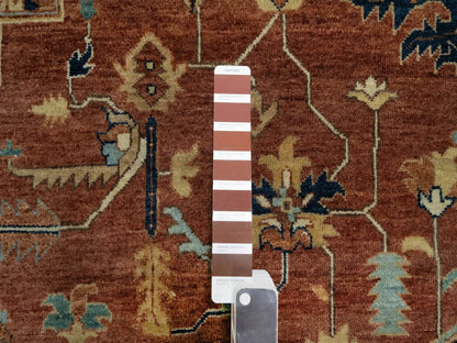 Red 8'9" x 12'1" Traditional Hand knotted Wool Rug - Sku: O090928