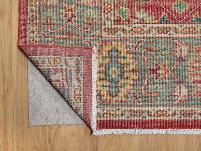 Red 9'11" x 13'9" Oushak / Peshawar Hand knotted Wool Rug - Sku: O090960