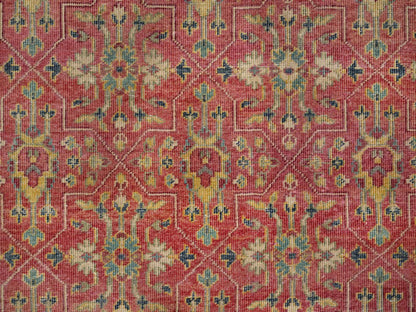 Red 9'11" x 13'9" Oushak / Peshawar Hand knotted Wool Rug - Sku: O090960