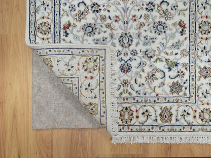 Ivory 2'9" x 14'0" Fine Oriental Hand knotted Wool/Silk Rug - Sku: O091011