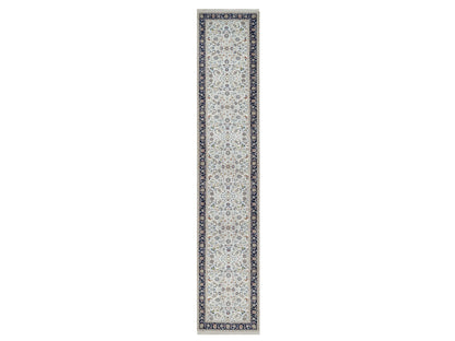 Ivory 2'8" x 14'0" Fine Oriental Hand knotted Wool/Silk Rug - Sku: O091015