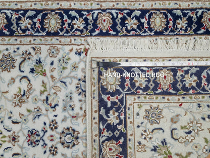 Ivory 2'8" x 14'0" Fine Oriental Hand knotted Wool/Silk Rug - Sku: O091015