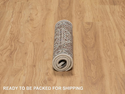Ivory 2'0" x 3'0" Fine Oriental Hand knotted Wool Rug - Sku: O091030
