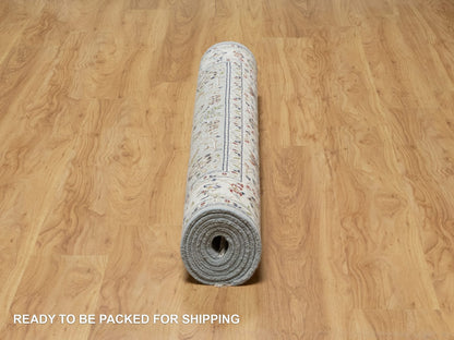 Nain Traditional hand-knotted wool/silk rug in Blue, 5'0" x 8'0", SKU O091052