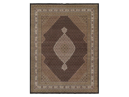 Tabriz Traditional hand-knotted wool rug in Black, 11'8" x 15'2", SKU O091056