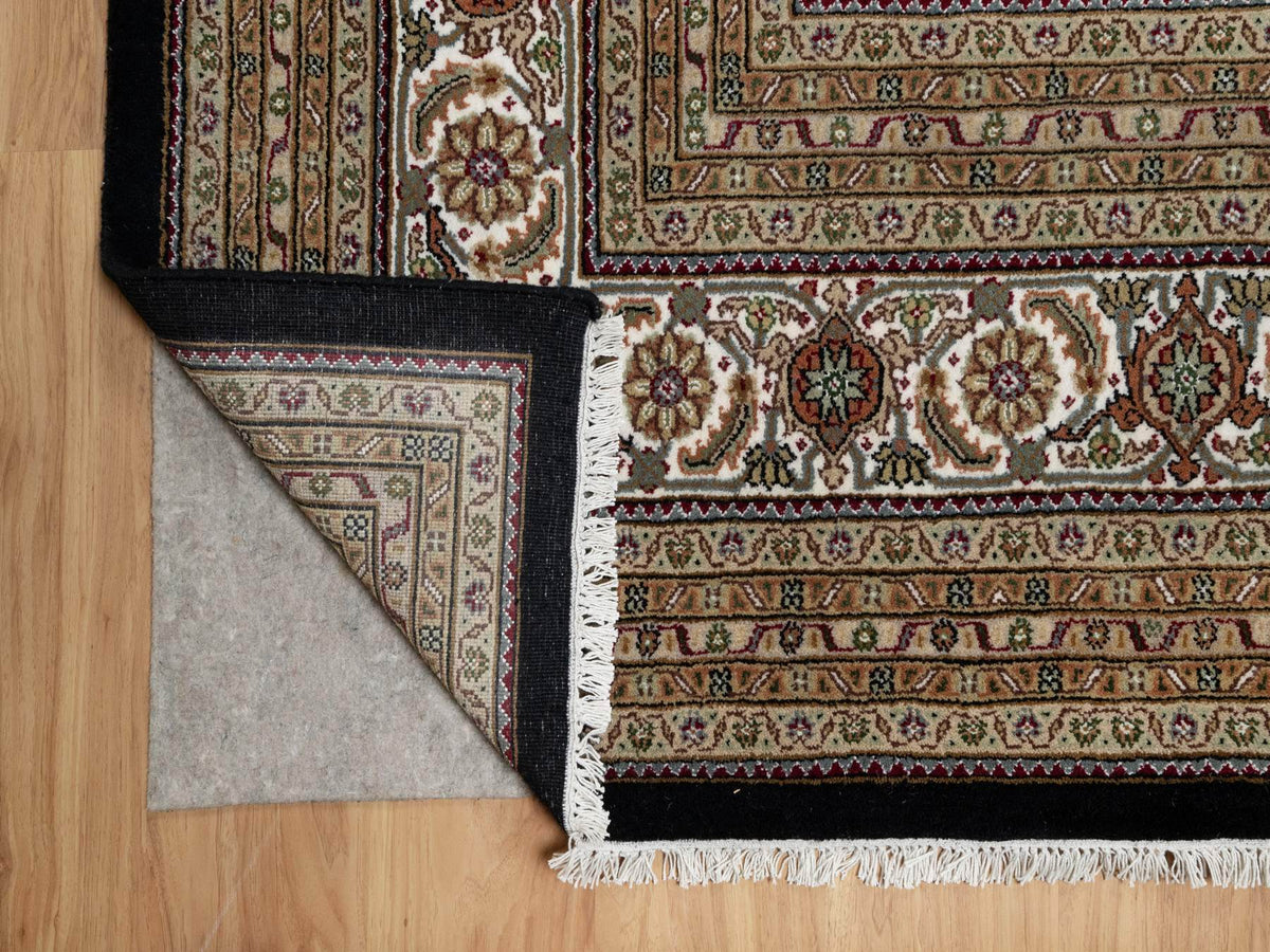 Tabriz Traditional hand-knotted wool rug in Black, 11'8" x 15'2", SKU O091056
