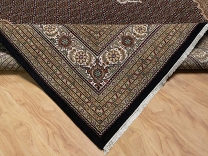 Tabriz Traditional hand-knotted wool rug in Black, 11'8" x 15'2", SKU O091056