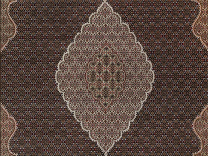 Tabriz Traditional hand-knotted wool rug in Black, 11'8" x 15'2", SKU O091056