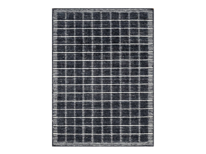 Modern / Contemporary hand-knotted wool rug in Black, 2'3" x 3'1", SKU O091065
