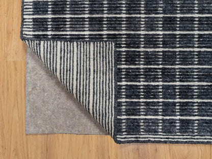 Modern / Contemporary hand-knotted wool rug in Black, 2'3" x 3'1", SKU O091065