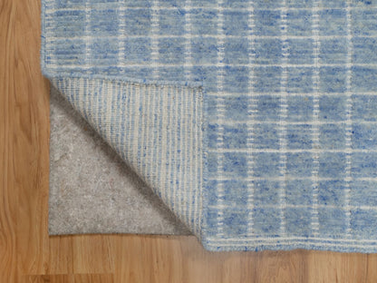 Modern / Contemporary hand-knotted wool rug in Blue, 2'4" x 3'0", SKU O091072