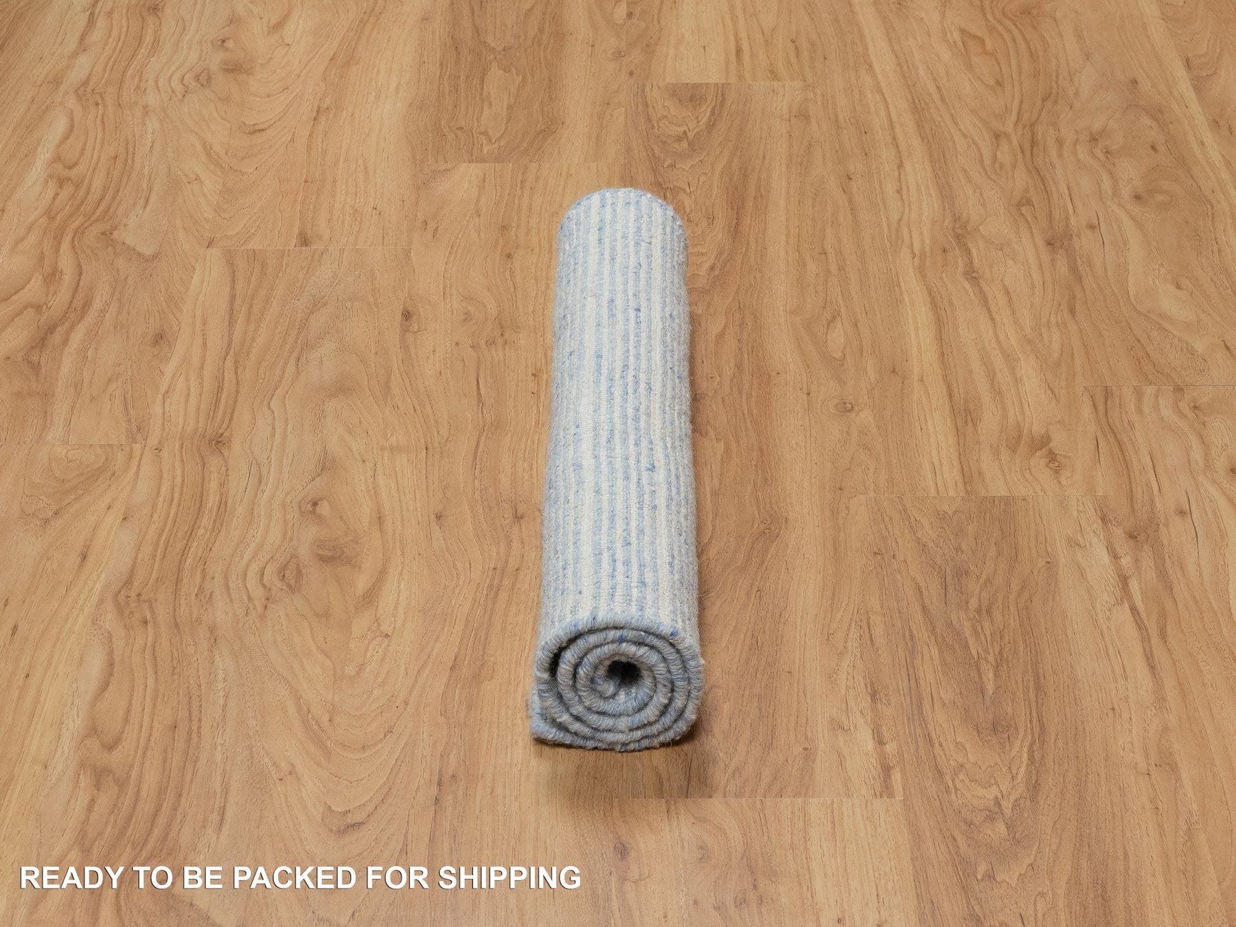 Modern / Contemporary hand-knotted wool rug in Blue, 2'4" x 3'0", SKU O091072