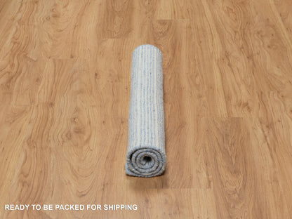 Modern / Contemporary hand-knotted wool rug in Blue, 2'4" x 3'0", SKU O091072