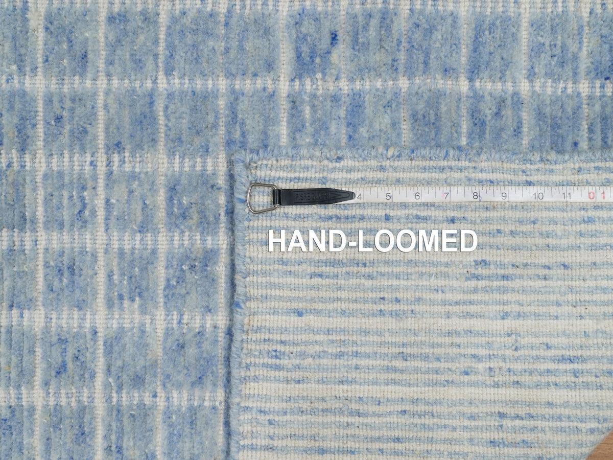 Modern / Contemporary hand-knotted wool rug in Blue, 2'4" x 3'0", SKU O091072