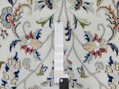 Ivory 10'1" x 10'2" Fine Oriental Hand knotted Wool/Silk Rug - Sku: O091079