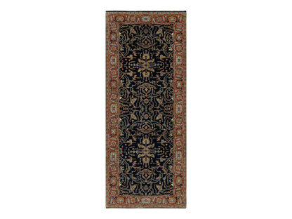 Heriz Traditional hand-knotted wool runner in Blue, 4'2" x 10'2", SKU O091088