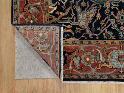 Heriz Traditional hand-knotted wool rug in Blue, 5'0" x 7'2", SKU O091099