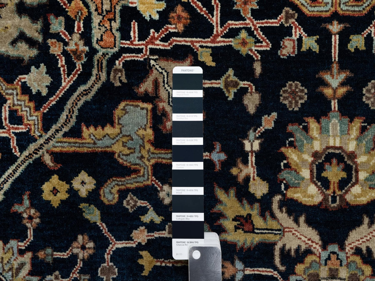 Heriz Traditional hand-knotted wool rug in Blue, 5'0" x 7'2", SKU O091099