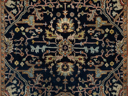 Heriz Traditional hand-knotted wool rug in Blue, 5'0" x 7'2", SKU O091099