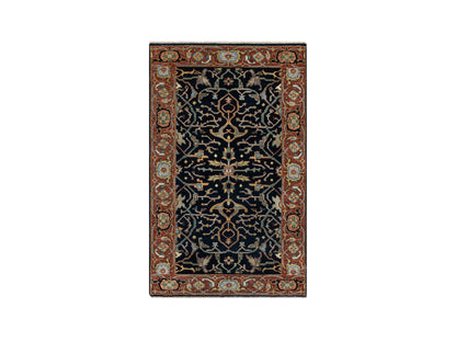 Heriz Traditional hand-knotted wool rug in Blue, 3'1" x 5'2", SKU O091101