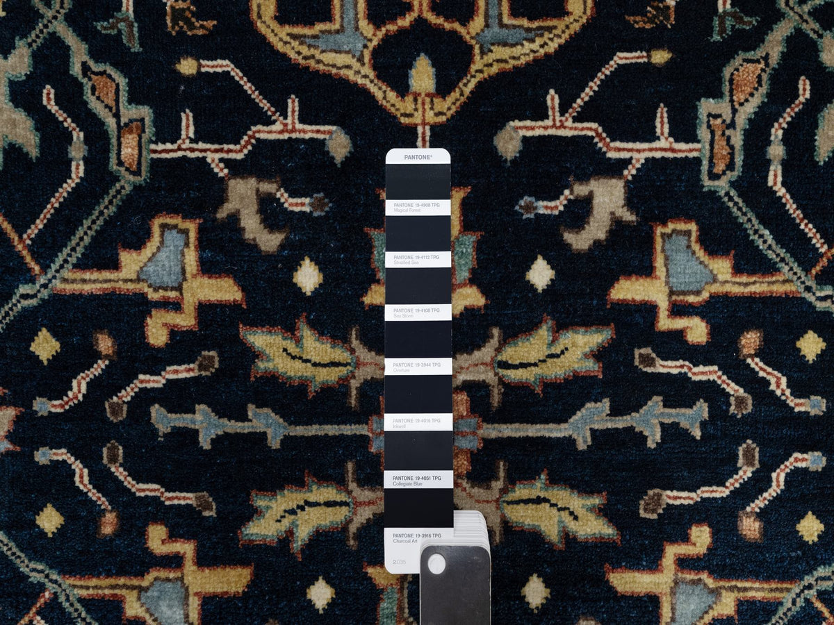 Heriz Traditional hand-knotted wool rug in Blue, 3'1" x 5'2", SKU O091101