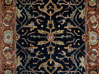 Heriz Traditional hand-knotted wool rug in Blue, 3'1" x 5'2", SKU O091101