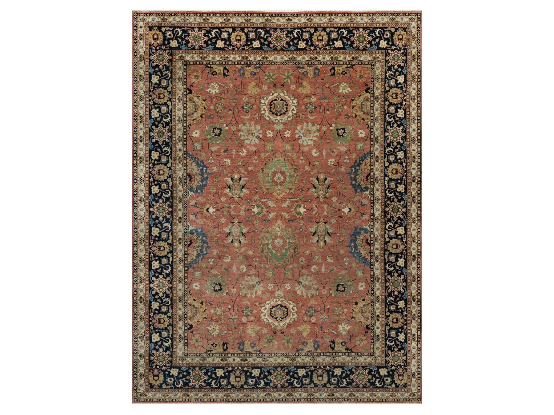 Heriz Traditional hand-knotted wool rug in Red, 9'0" x 12'2", SKU O091102
