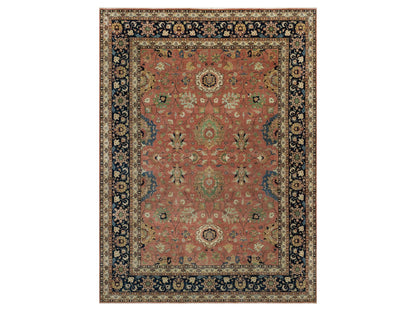 Red 9'0" x 12'2" Traditional Hand knotted Wool Rug - Sku: O091102
