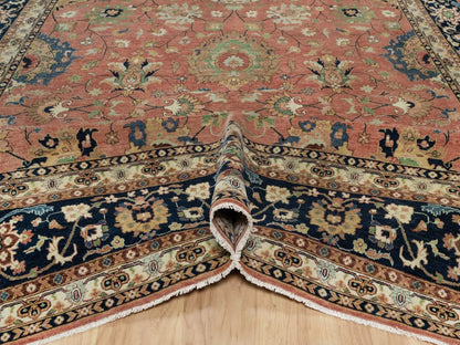 Red 9'0" x 12'2" Traditional Hand knotted Wool Rug - Sku: O091102