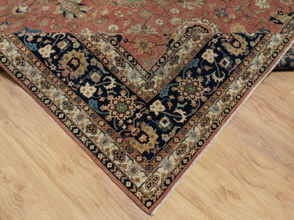 Red 9'0" x 12'2" Traditional Hand knotted Wool Rug - Sku: O091102