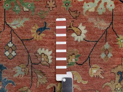 Red 9'0" x 12'2" Traditional Hand knotted Wool Rug - Sku: O091102