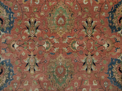 Red 9'0" x 12'2" Traditional Hand knotted Wool Rug - Sku: O091102