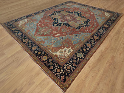 Red 11'9" x 15'4" Traditional Hand knotted Wool Rug - Sku: O091109