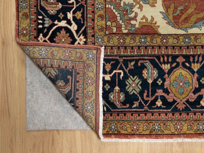 Red 11'9" x 15'4" Traditional Hand knotted Wool Rug - Sku: O091109